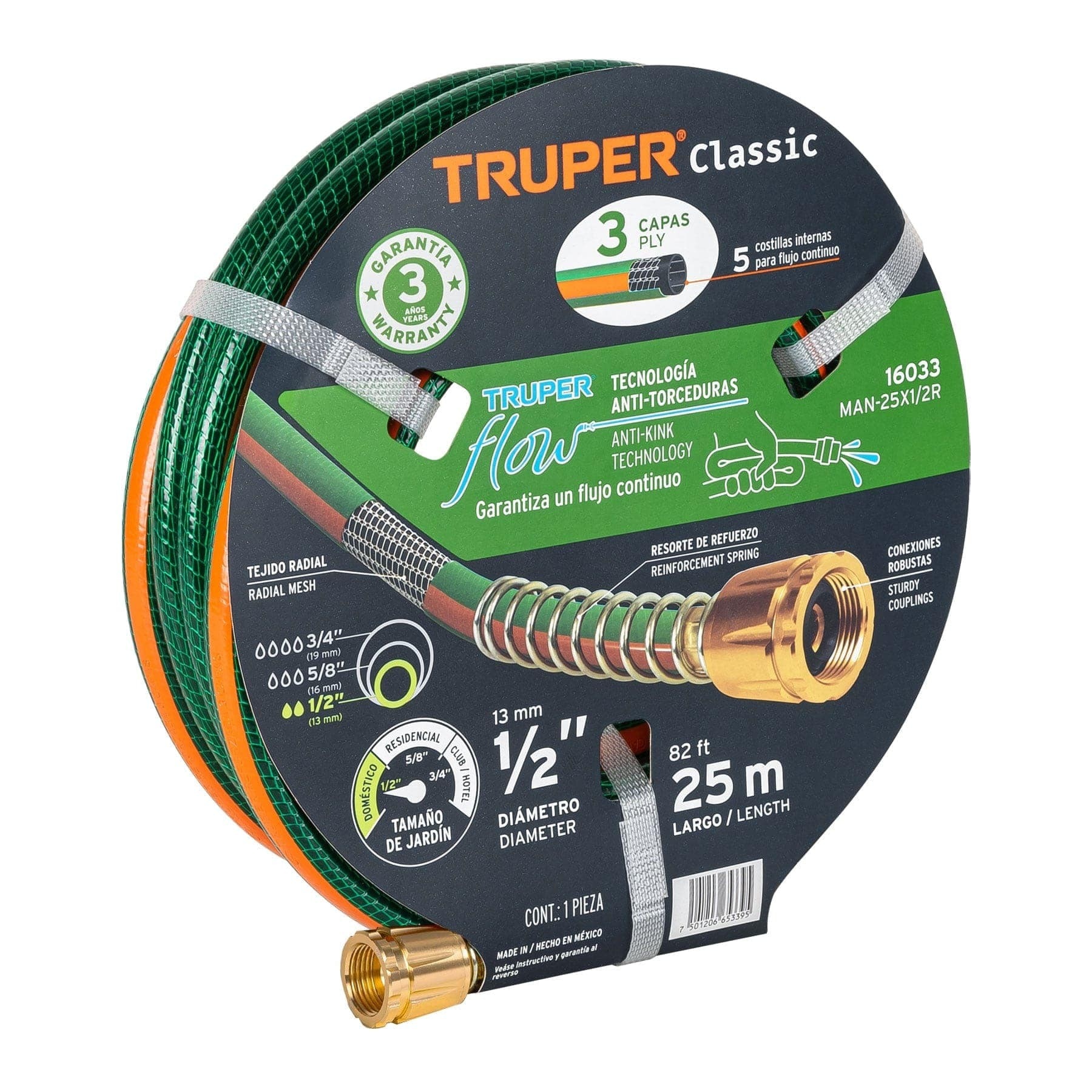 Furtun 1/2 25 ml 3 strat armat mufa alama