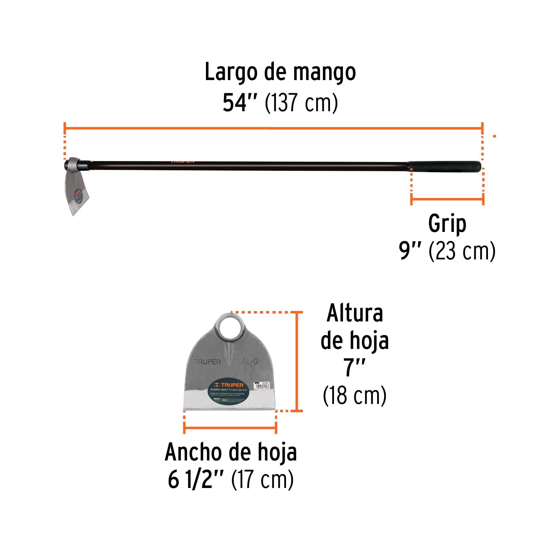 Sapa de munte din otel forjat 1kg cu coada din fibra de sticla de 137 cm