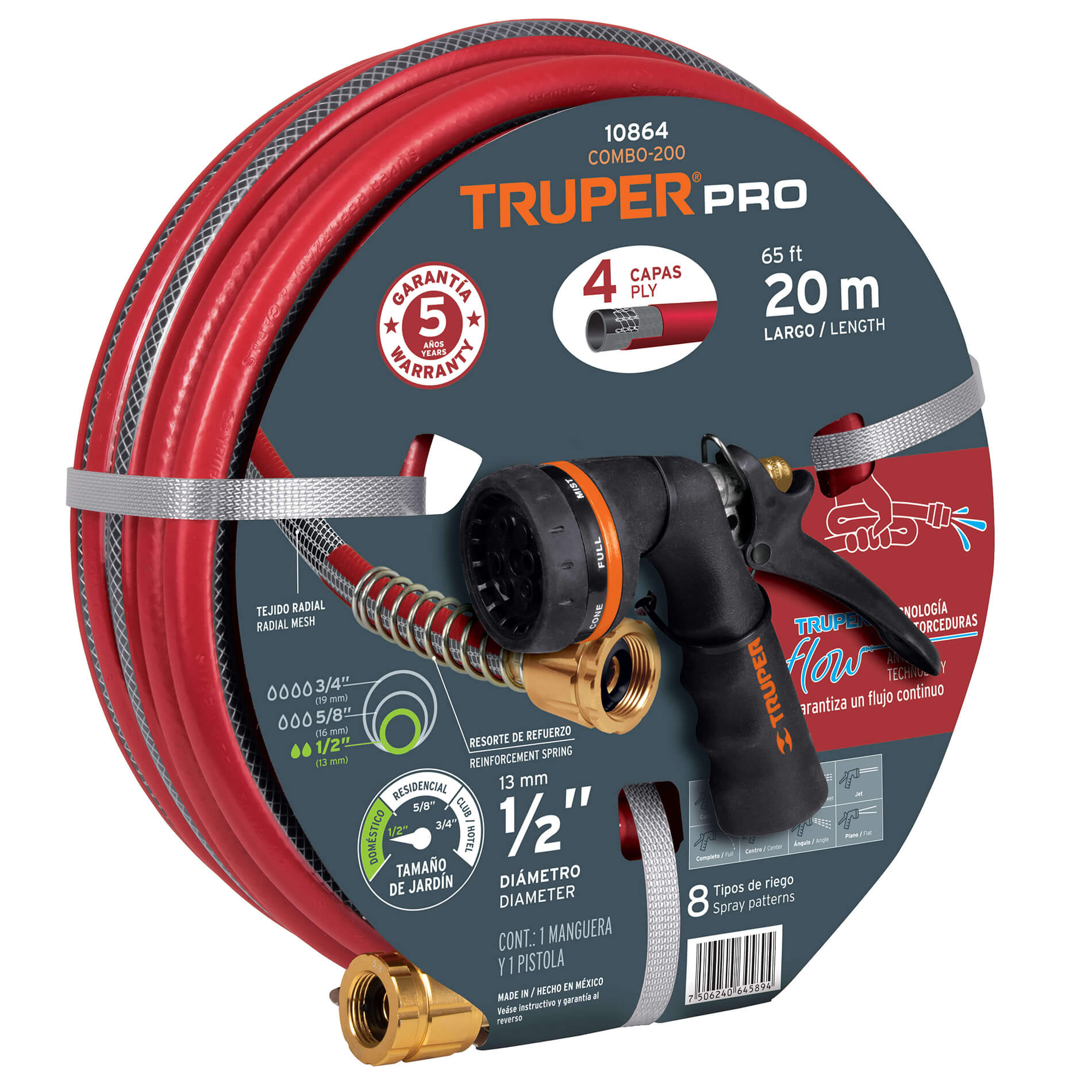 Furtun extra ranforsat 1/2- 20 m pistol de stropire